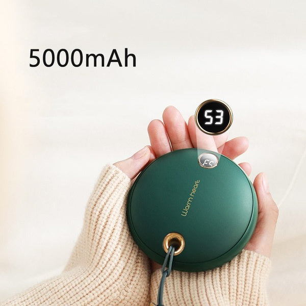 Compatible With , Hand Warmer Heater Poverbank 5000mAh Powerbank Portable Charger For Samsung11 X Xiaomi Power Bank With Digital Display