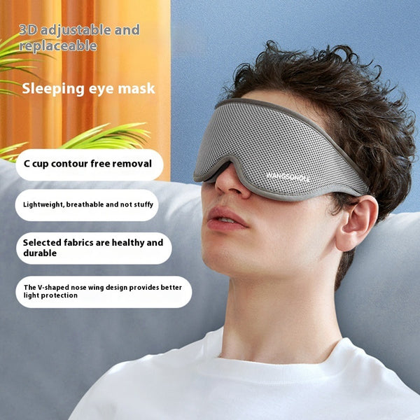 Cross-border Removable Removable Eye Contour Memory Foam Unisex Sleep Blackout Eye Mask